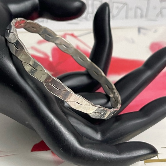 925 Taxco Woven Bangle Bracelet - Picture 1 of 5